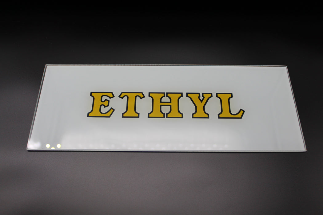 ETHYL WORD Ad Glass Panel