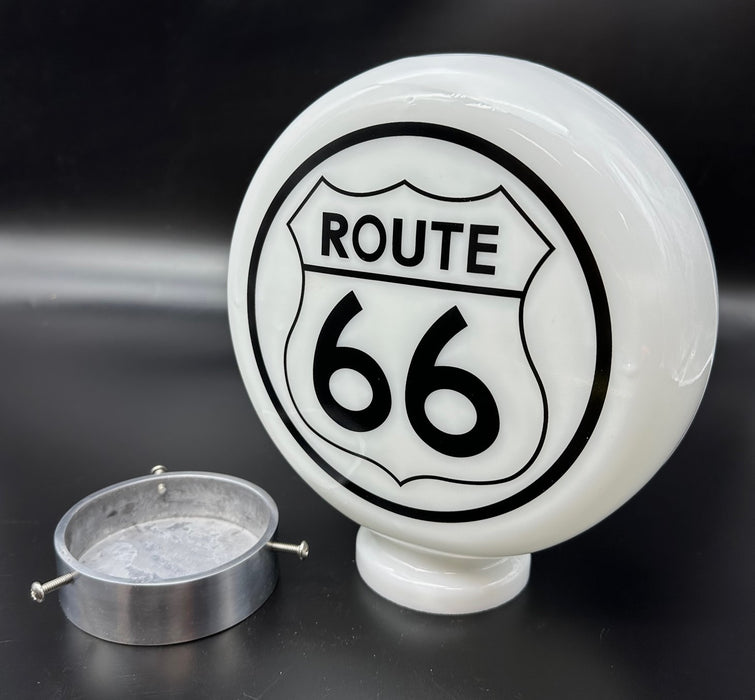 ROUTE 66 8" Mini Glass Gas Pump Globe