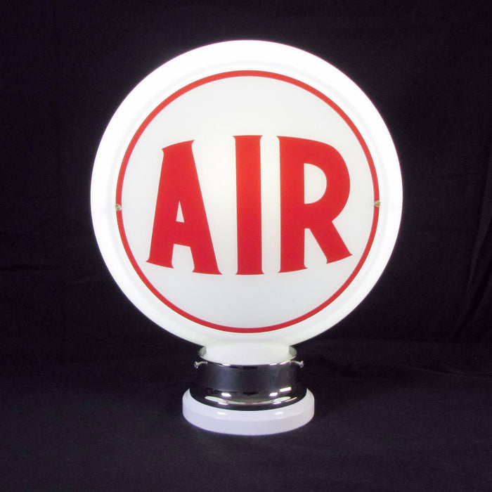 AIR (RED) Glass Body Ad Globe with 10" Faces