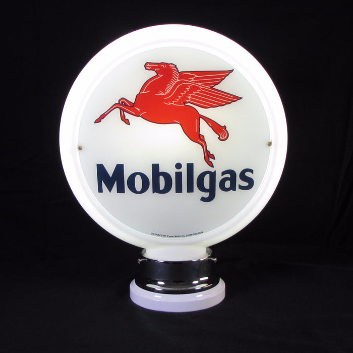 MOBILGAS Glass Body Ad Globe with 10" Faces