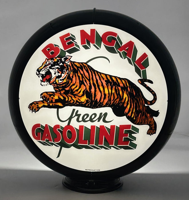 BENGAL GREEN GASOLINE 13.5" Gas Pump Globe
