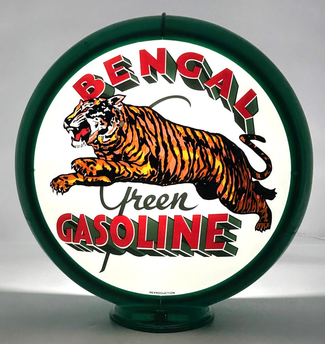 BENGAL GREEN GASOLINE 13.5" Gas Pump Globe