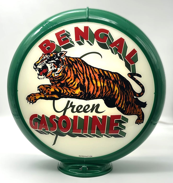 BENGAL GREEN GASOLINE 13.5" Gas Pump Globe