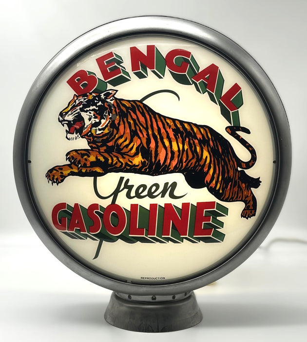 BENGAL GREEN GASOLINE 13.5" Gas Pump Globe