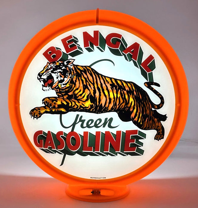 BENGAL GREEN GASOLINE 13.5" Gas Pump Globe