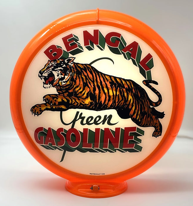 BENGAL GREEN GASOLINE 13.5" Gas Pump Globe