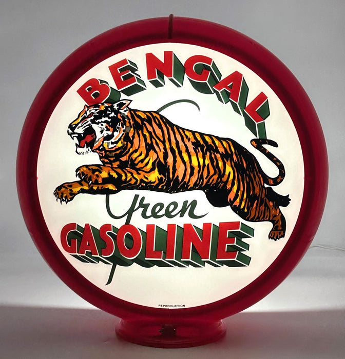 BENGAL GREEN GASOLINE 13.5" Gas Pump Globe