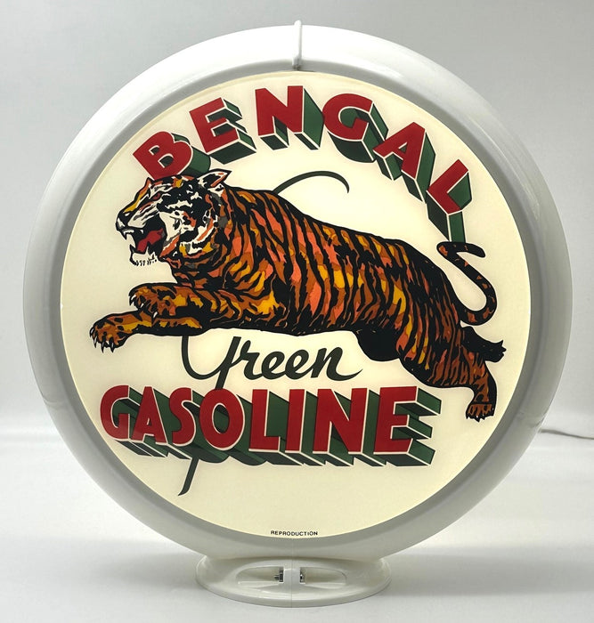 BENGAL GREEN GASOLINE 13.5" Gas Pump Globe