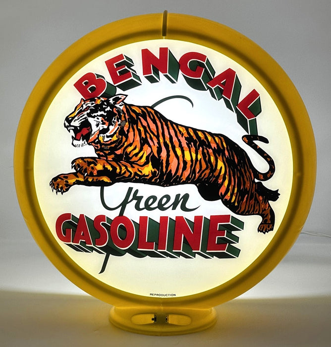 BENGAL GREEN GASOLINE 13.5" Gas Pump Globe