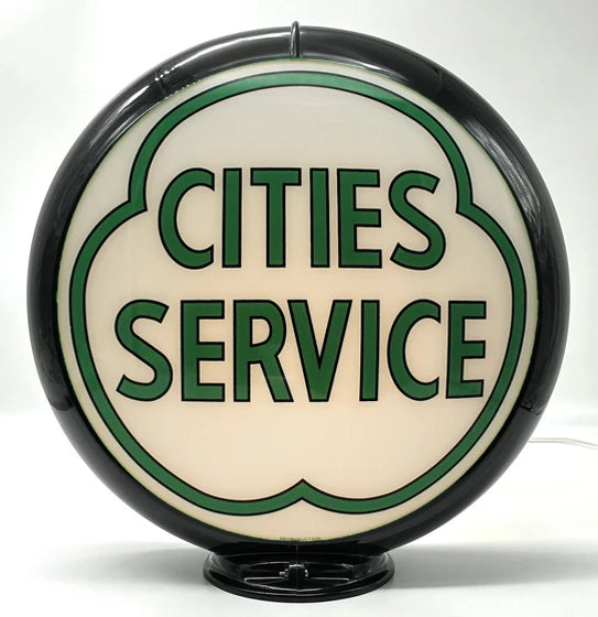 CITIES SERVICE GREEN 13.5" Gas Pump Globe