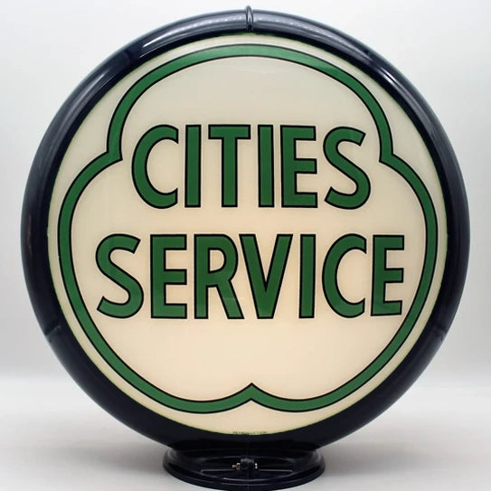 CITIES SERVICE GREEN 13.5" Gas Pump Globe