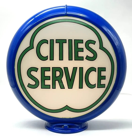 CITIES SERVICE GREEN 13.5" Gas Pump Globe