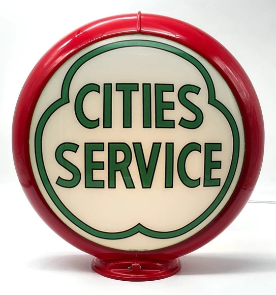 CITIES SERVICE GREEN 13.5" Gas Pump Globe