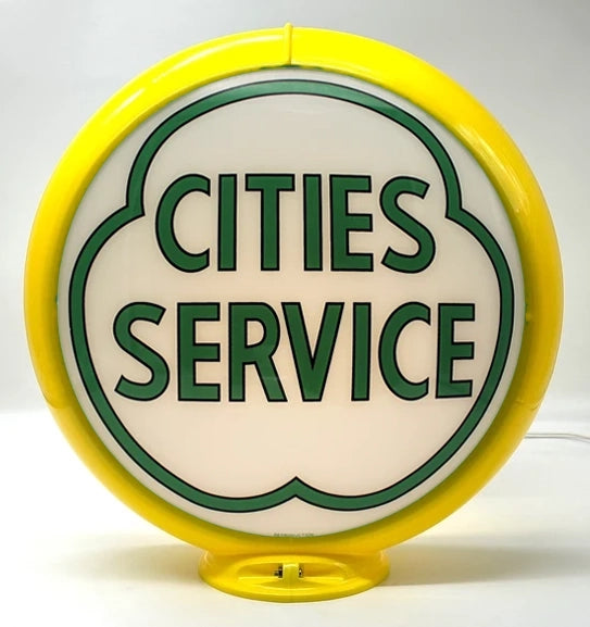 CITIES SERVICE GREEN 13.5" Gas Pump Globe