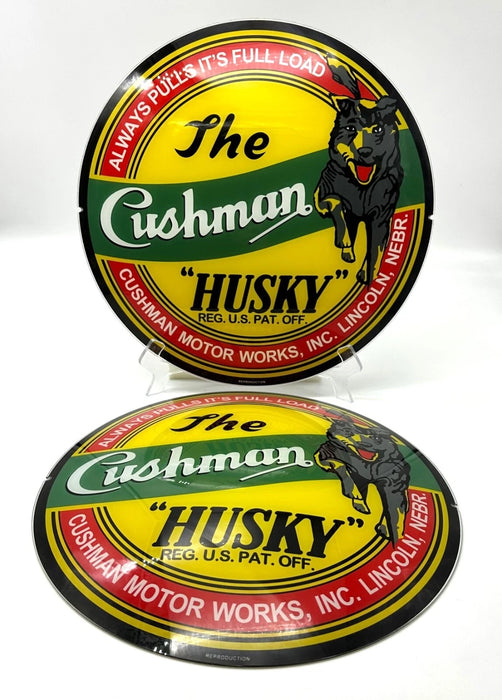 CUSHMAN HUSKY 13.5" GLASS FACES FOR GAS PUMP GLOBE (SET OF 2)
