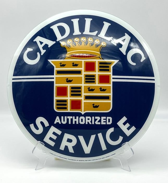 CADILLAC AUTHORIZED SERVICE 13.5" Gas Pump Globe Face / Lens