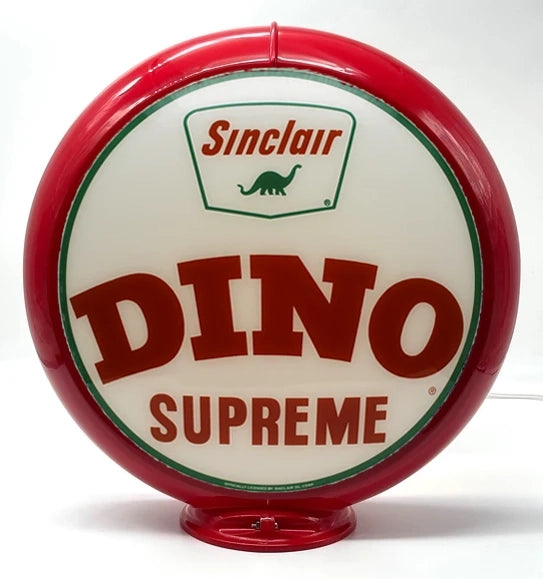SINCLAIR DINO SUPREME 13.5" Ad Globe