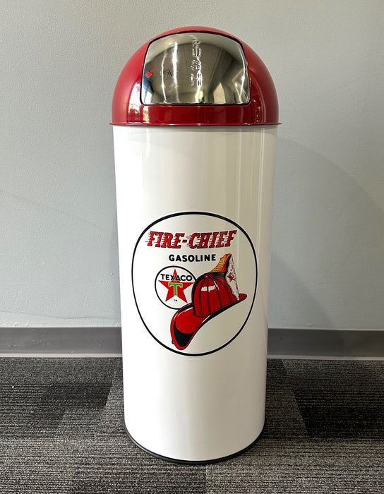 TEXACO FIRE CHIEF Bullet Style Trash Can - FREE SHIPPING!