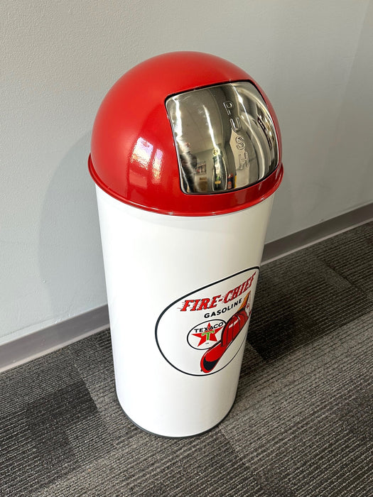 TEXACO FIRE CHIEF Bullet Style Trash Can - FREE SHIPPING!