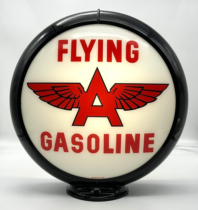 FLYING A WHITE BACKGROUND 13.5" Gas Pump Globe