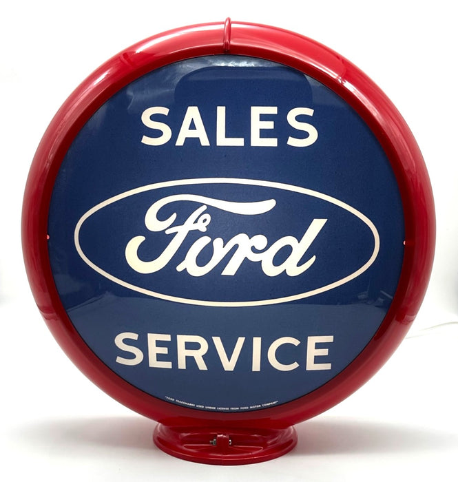 FORD SALES AND SERVICE 13.5" GAS PUMP GLOBE - FREE SHIPPING!!