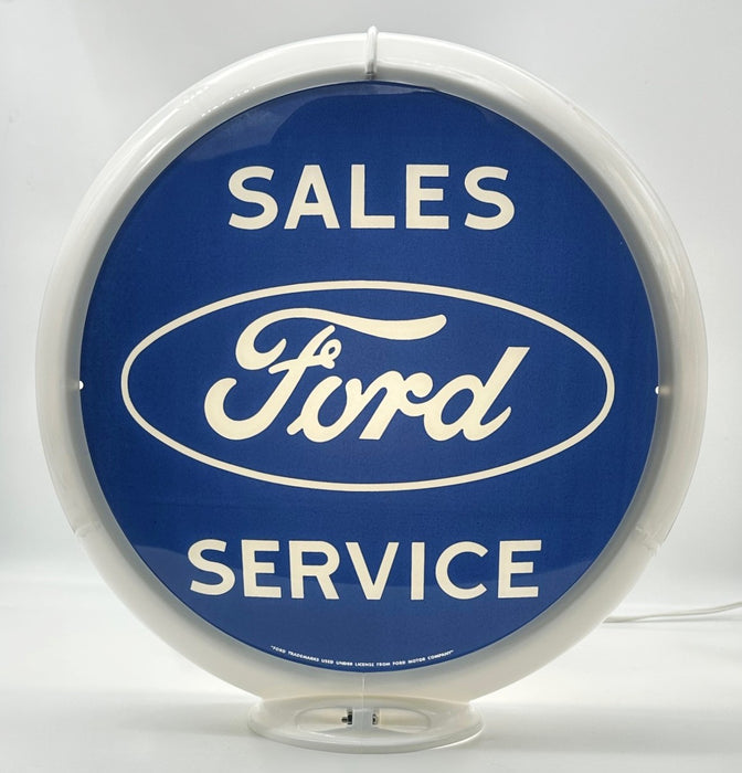 FORD SALES AND SERVICE 13.5" GAS PUMP GLOBE - FREE SHIPPING!!