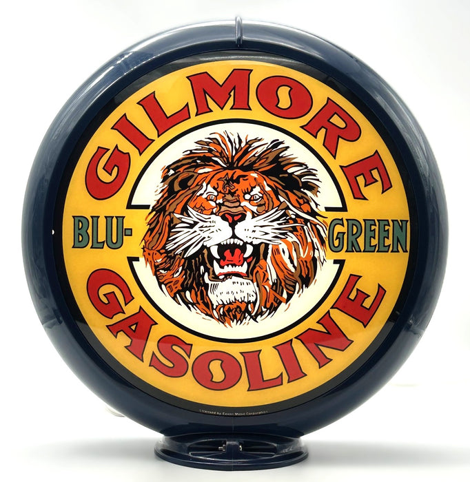 GILMORE BLU-GREEN GASOLINE 13.5" Gas Pump Globe