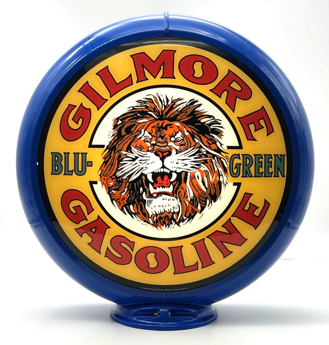 GILMORE BLU-GREEN GASOLINE 13.5" Gas Pump Globe