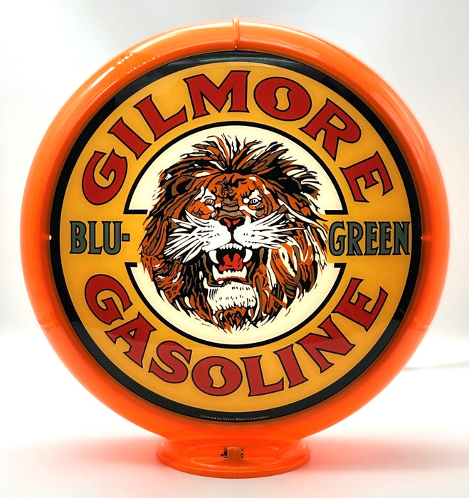 GILMORE BLU-GREEN GASOLINE 13.5" Gas Pump Globe