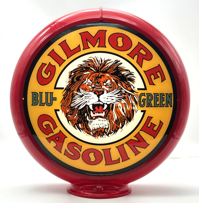 GILMORE BLU-GREEN GASOLINE 13.5" Gas Pump Globe