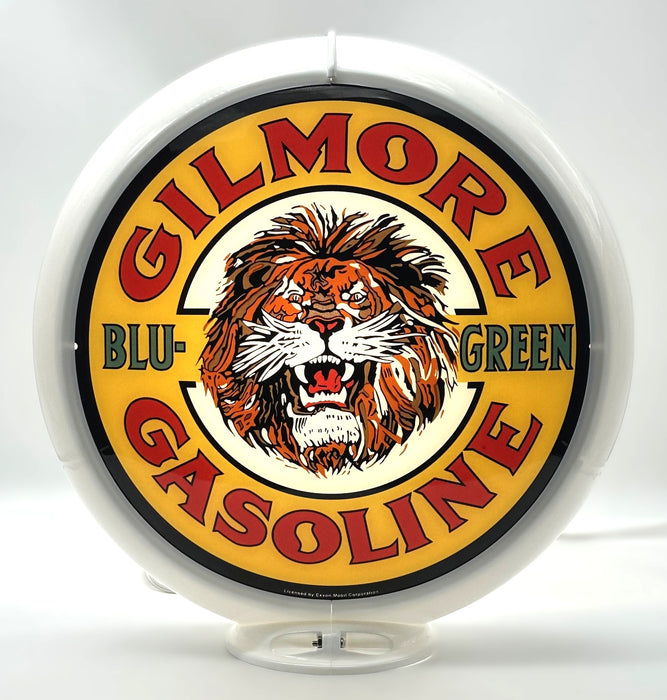 GILMORE BLU-GREEN GASOLINE 13.5" Gas Pump Globe