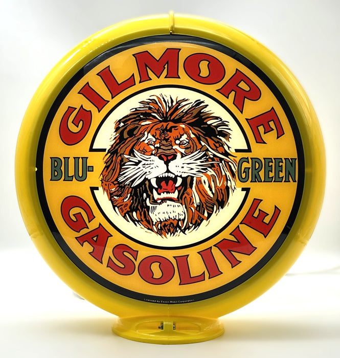 GILMORE BLU-GREEN GASOLINE 13.5" Gas Pump Globe
