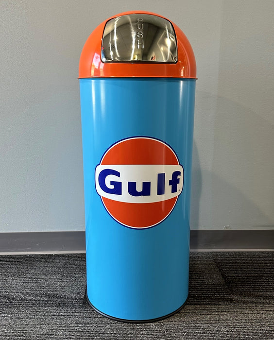 GULF Bullet Style Trash Can in Heritage Color Scheme - FREE SHIPPING!