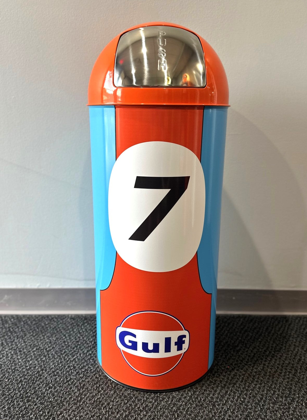 GULF Bullet Style Trash Can in GT40 #7 Racing Heritage Color Scheme ...