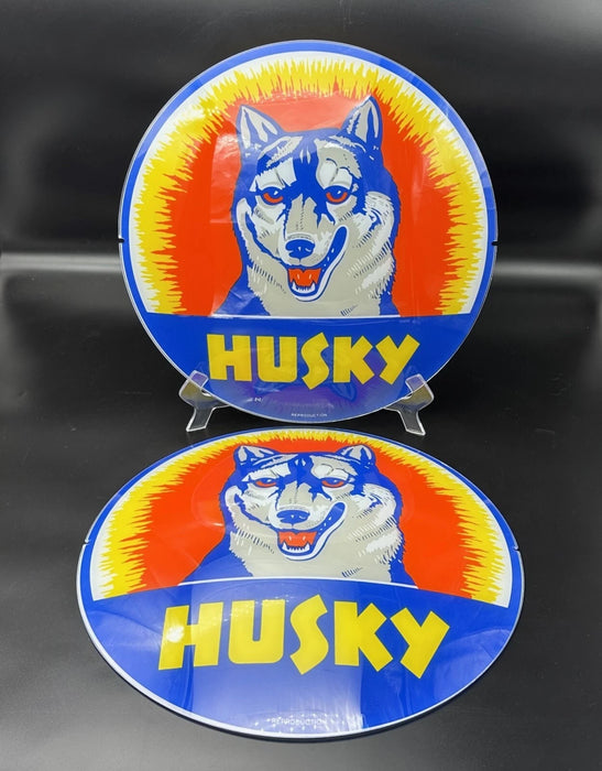 HUSKY 13.5" GLASS FACES FOR GAS PUMP GLOBE (SET OF 2)