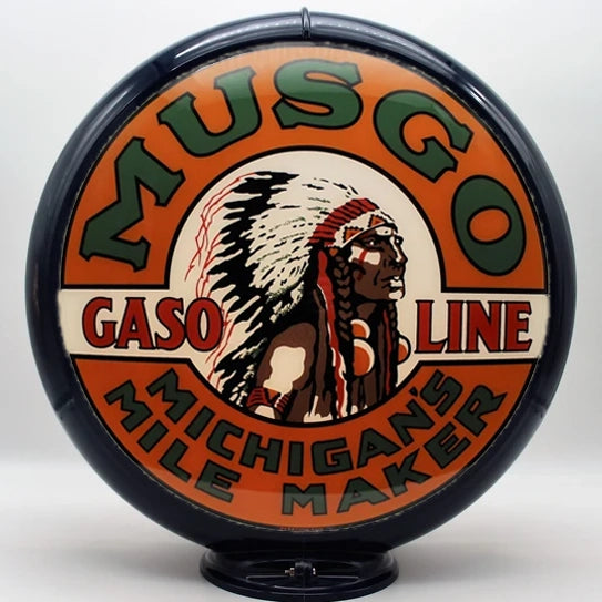 MUSGO GASOLINE 13.5" Ad Globe