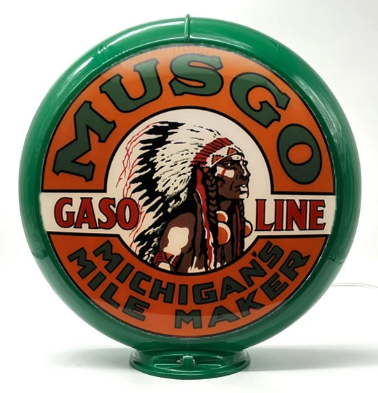 MUSGO GASOLINE 13.5" Ad Globe