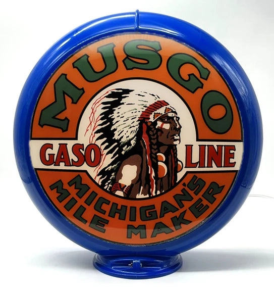 MUSGO GASOLINE 13.5" Ad Globe