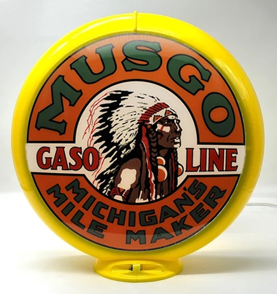 MUSGO GASOLINE 13.5" Ad Globe