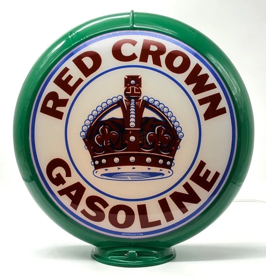 RED CROWN GASOLINE 13.5" Ad Globe