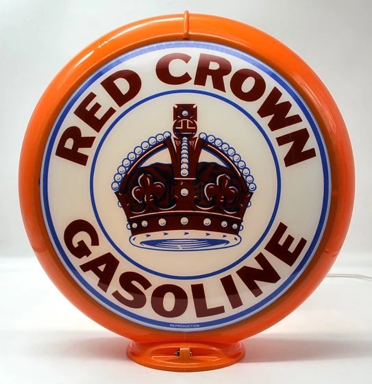 RED CROWN GASOLINE 13.5" Ad Globe