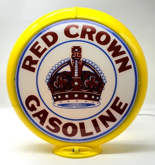 RED CROWN GASOLINE 13.5" Ad Globe