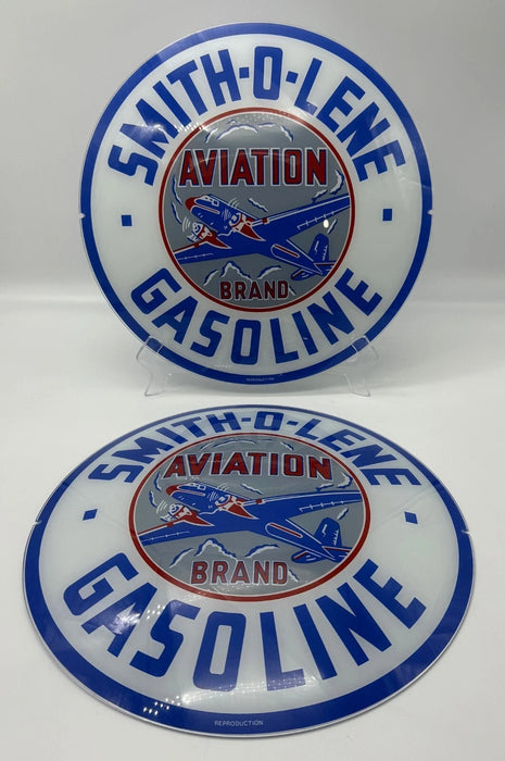 SMITH-O-LENE 13.5" GLASS FACES FOR GAS PUMP GLOBE (SET OF 2)