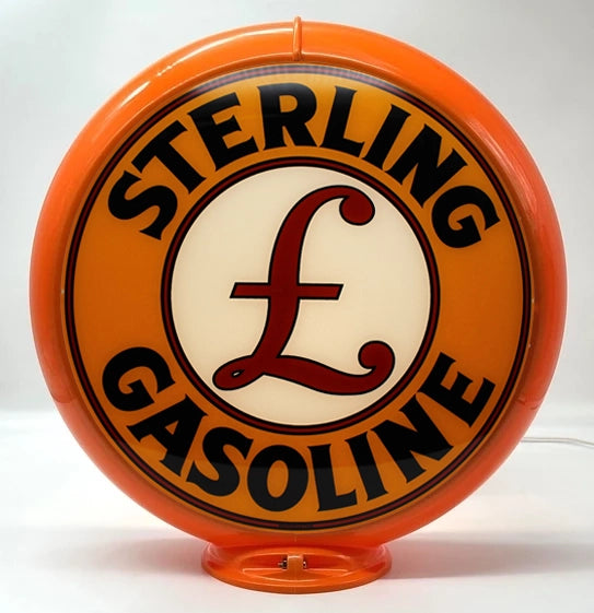 STERLING GASOLINE 13.5" GAS PUMP GLOBE - FREE SHIPPING