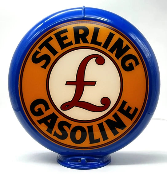 STERLING GASOLINE 13.5" GAS PUMP GLOBE - FREE SHIPPING