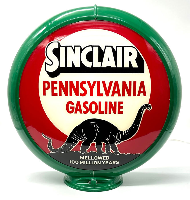 SINCLAIR PENNSYLVANIA GASOLINE 100 MILLION YEARS  13.5" Gas Pump Globe - FREE SHIPPING!