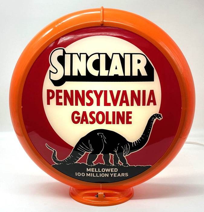 SINCLAIR PENNSYLVANIA GASOLINE 100 MILLION YEARS  13.5" Gas Pump Globe - FREE SHIPPING!