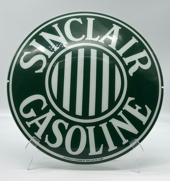 SINCLAIR GASOLINE STRIPES 13.5" Glass Face