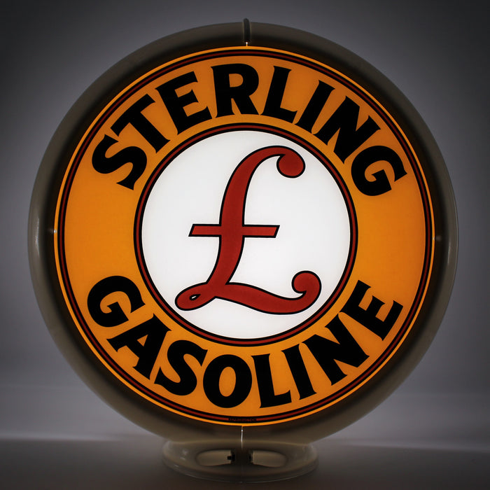 STERLING GASOLINE 13.5" GAS PUMP GLOBE - FREE SHIPPING