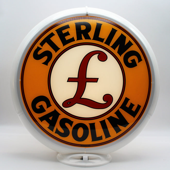 STERLING GASOLINE 13.5" GAS PUMP GLOBE - FREE SHIPPING